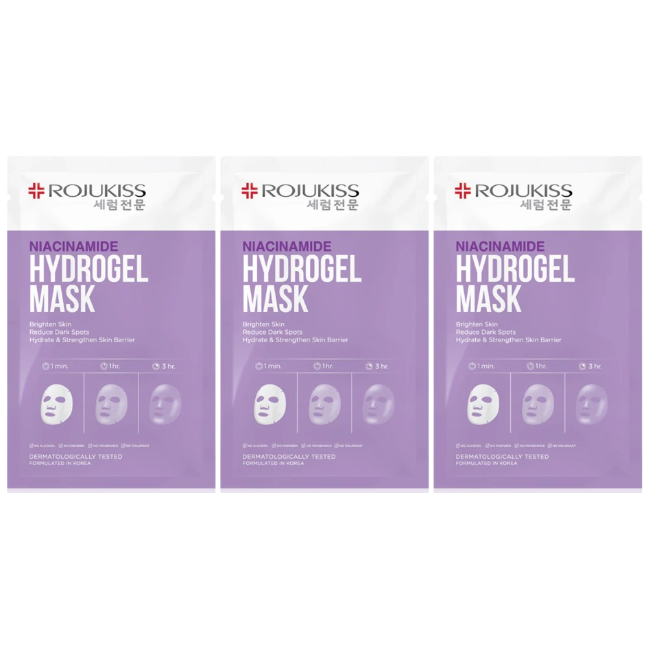 Rojukiss - Niacinamide Hydrogel Mask 33g. (Pack of 3