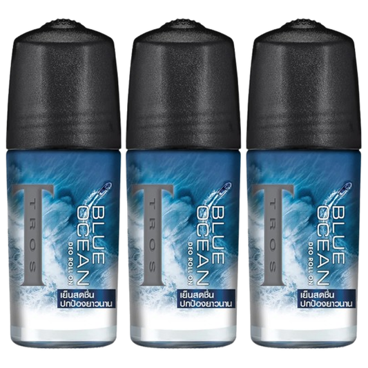 TROS - Deo Roll On Blue Ocean 45ml. (Pack of 3)