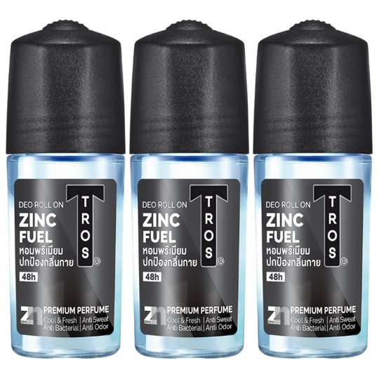 TROS - Roll On Fuel Zinc 45ml. (Pack of 3)