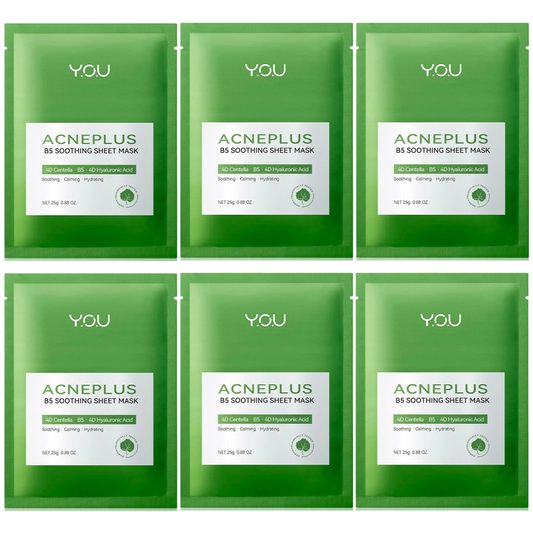 Y.O.U - AcnePlus B5 Soothing Sheet Mask 25g. (Pack of 6)