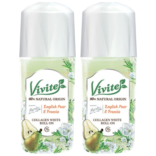 Vivite - Collagen Whitening Roll On Green 40ml. (Pack of 2)