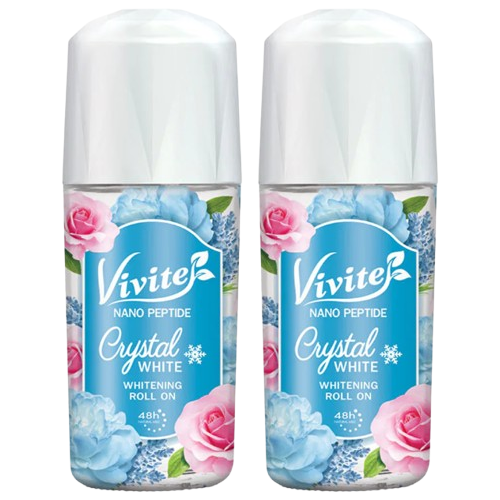 Vivite - Crystal White Deo Roll On 45ml. (Pack of 2)