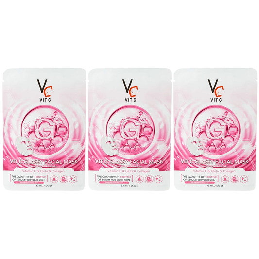 VIT C - Glassy Facial Mask 33ml. (Pack of 3)