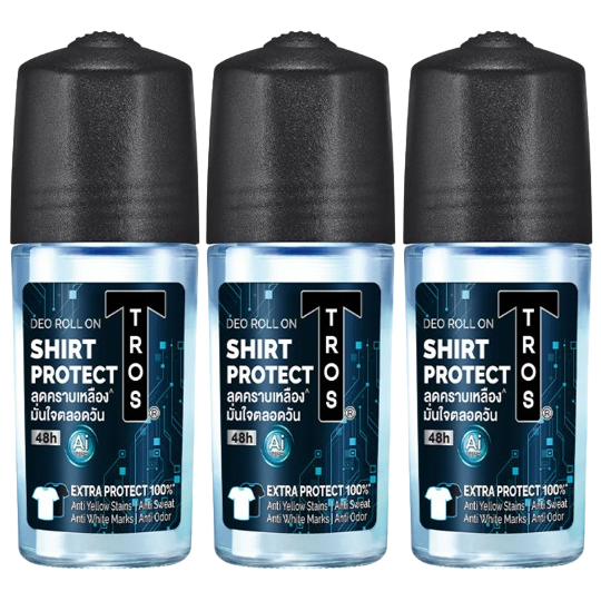 TROS - AI Shirt Protection Deo Roll On 45ml. (Pack of 3)
