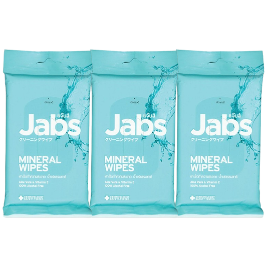 Jabs - Mineral Wet Wipes Bogo 20 Sheets (Pack of 3)