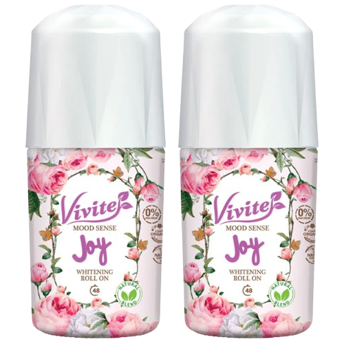 Vivite - Roll On Mood Sense Whitening (Pink) 25ml. (Pack of 2)