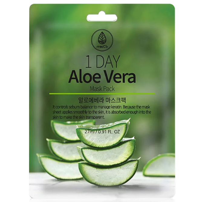 MEDB - 1 Day Aloe Vera Mask Pack 27ml. (Pack of 3)