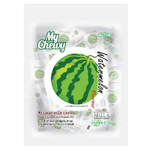 My Chewy - Milk Candy Taro Flavor 67 g, Milk Corn Flavored Chewy Candy 67 g, Milk Strawberry Chewy Candy 67 g, Milk Watermelon Flavored Chewy Candy 67 g (Pack of 4 Mix)