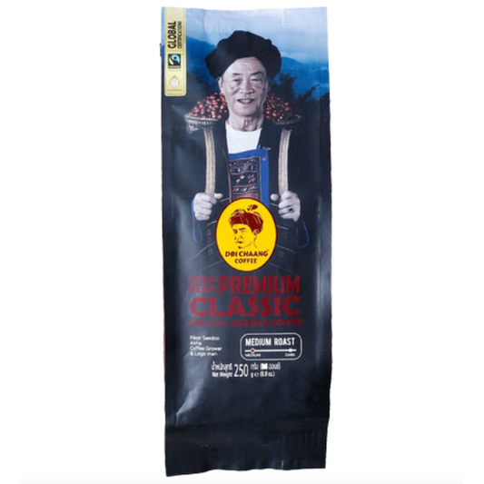 Doi Chaang Coffee - Whole Bean Premium Classic SHB 100% Arabica Coffee (Medium Roast) 250g.