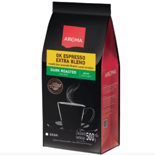 Aroma - Ok Espresso Extra Blend Dark Roasted Coffee Beans 500g.