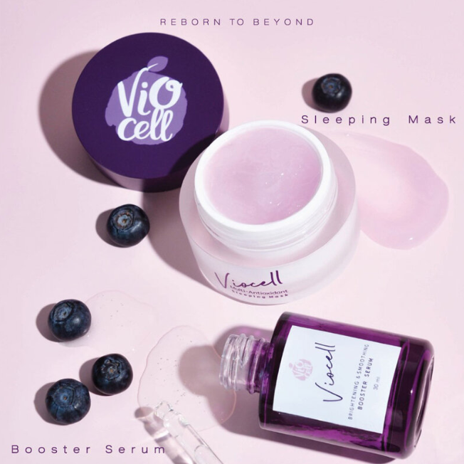 Viocell - Bundle - Brightening & Smoothing Booster Serum 30ml. + Multi-Antioxidant Sleeping Mask 30g.