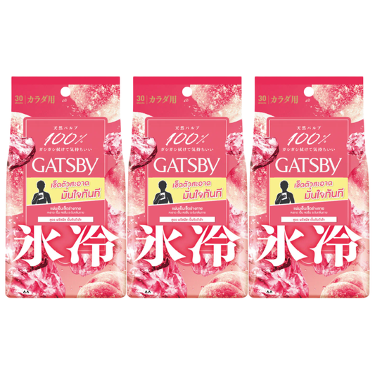 Gatsby - Ice-Type Body Wipes Freeze Peach 30 Sheets (Pack of 3)