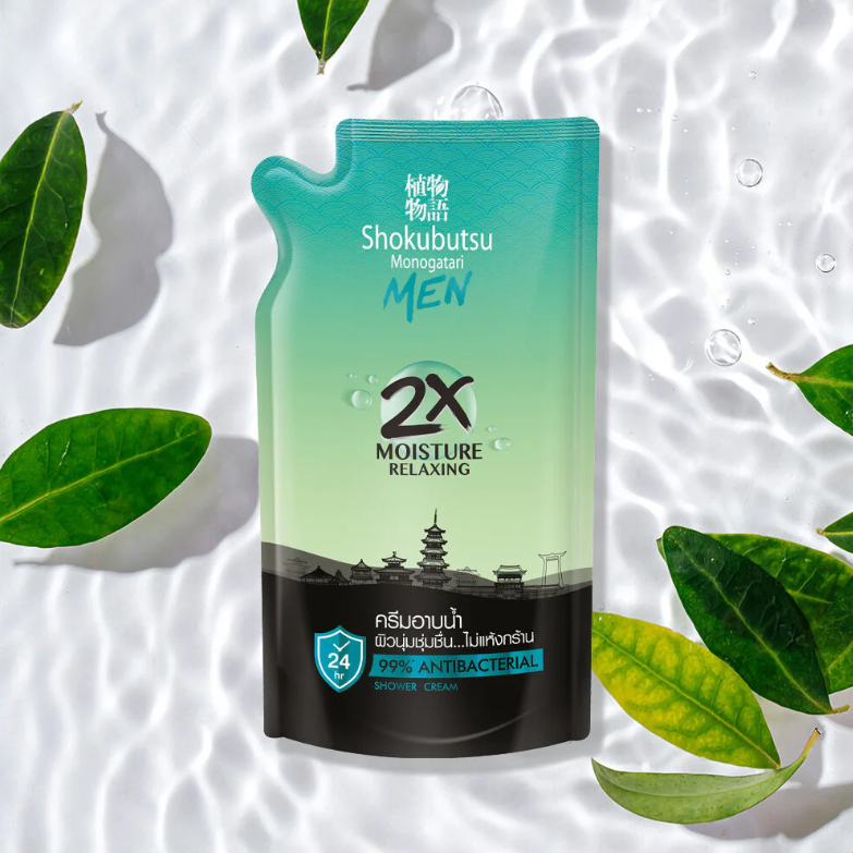 Shokubutsu - Monogatari Men Moisture Relaxing Shower Cream Refill 400ml.