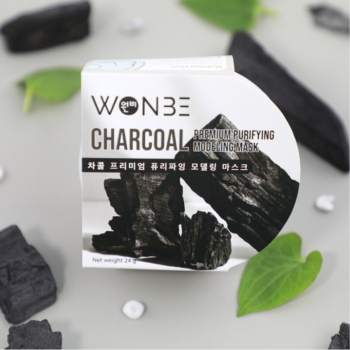 WONBE - Charcoal Premium Purifying Modeling Mask 24g. (Pack of 3)