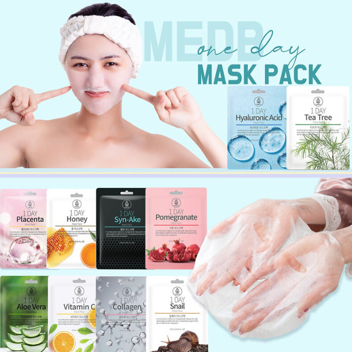 MEDB - 1 Day Hyaluronic Acid Mask Pack 27ml. (Pack of 3)