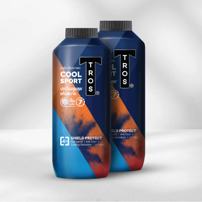 TROS - Powder Cool Sport Shield Protect 280ml. (Pack of 2)