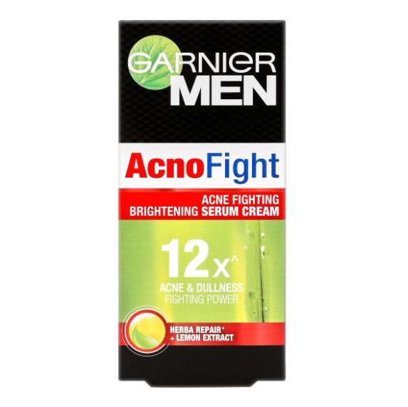 Garnier Men - Acno Fight - Acne Fighting Brightening Serum Cream 40 ml - Made in Indonesia