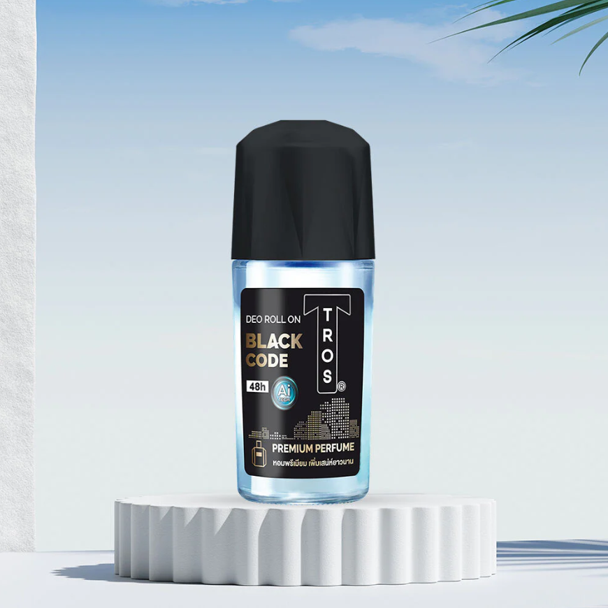 TROS - Deo Roll On Black Code 45ml. (Pack of 3)