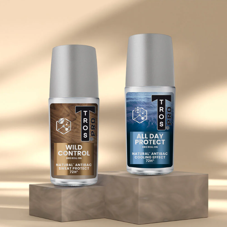 TROS - Pro Deo Roll On Wild Control Brown 45ml. (Pack of 3)