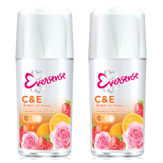 Eversense - Super Fruit Extra White Roll-On Deodorant Grapefruit 45ml. (Pack of 2)