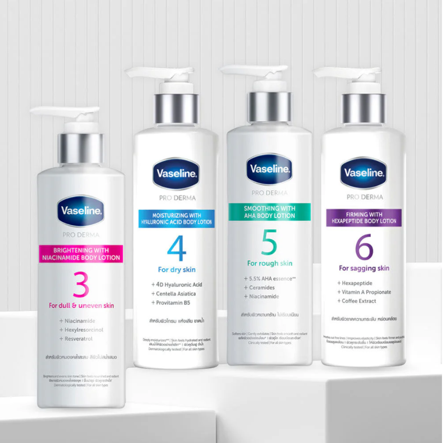 Vaseline - Pro Derma Moisturising with Hyaluronic Acid Body Lotion No.4 250ml.