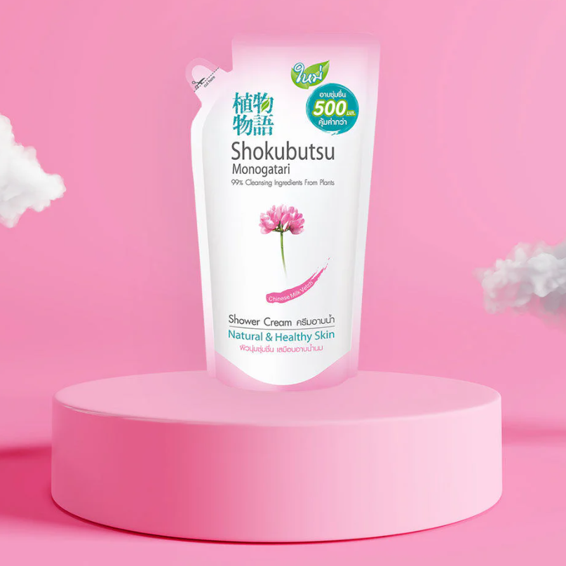 Shokubutsu - Monogatari Bath Chiness Milk Vetch Refill 500ml.