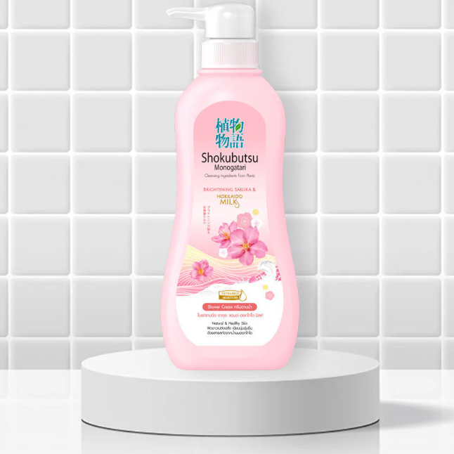 Shokubutsu - Monogatari Brightening Sakura And Hokkaido Milk Bath 500ml.