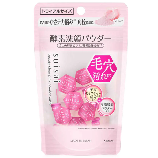 Suisai - Beauty Clear Pink Powder Wash 0.4g. (15 Capsules)
