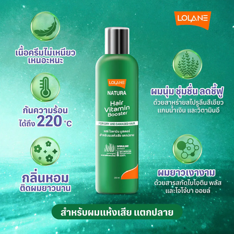 Lolane - Natura Hair Vitamin Booster For Dry And Damaged 250ml.