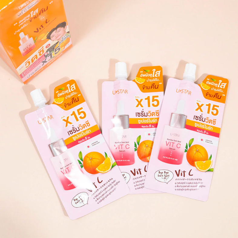 U-Star - Bye Bye Dark Spot Vit C Serum 8g. (Pack of 3)