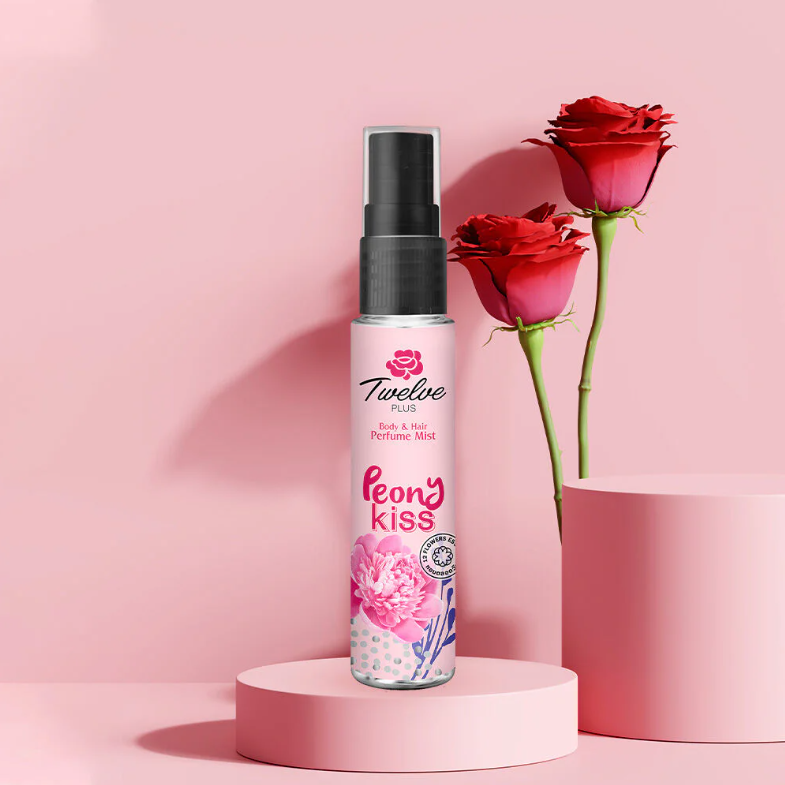Twelve - Plus Body & Hair Perfume Mist, Peony Kiss 25ml.