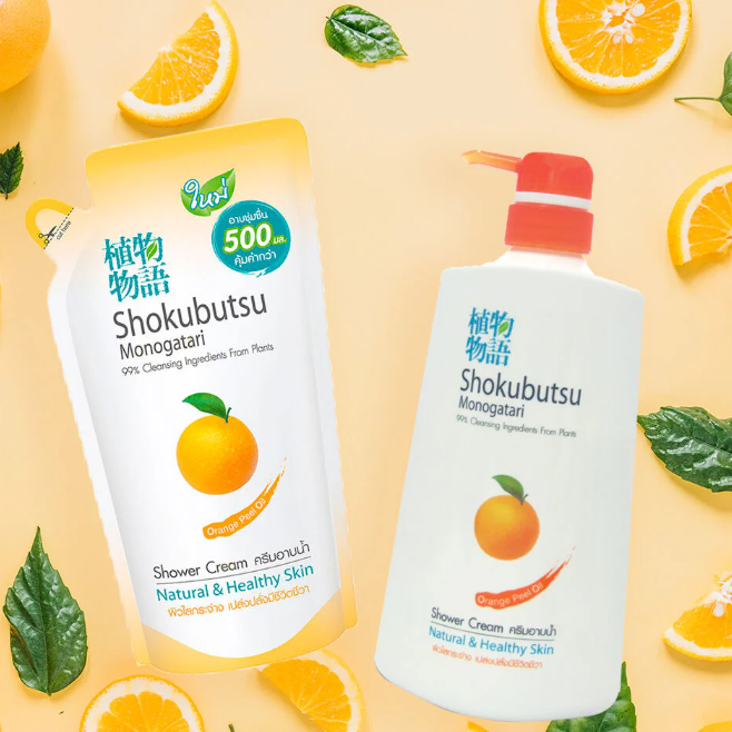 Shokubutsu - Monogatari Bath Orange Peel Oil Refill 500ml.