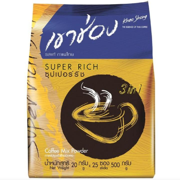 Khao Shong - Super Rich 3in1 Coffee Mix Powder 375g.