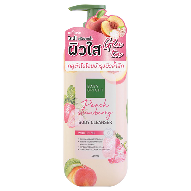 Baby Bright - Peach Strawberry Body Cleanser 450ml.