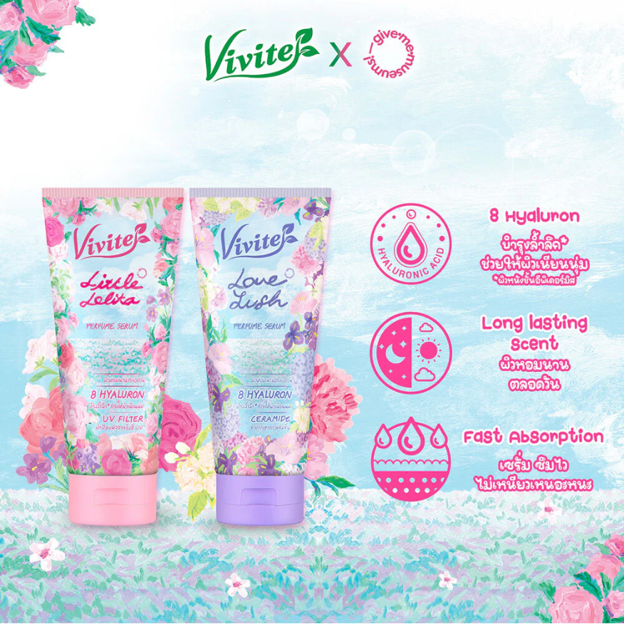 Vivite - Hyaluron Hand & Body Perfume Serum Love Lush 180ml.
