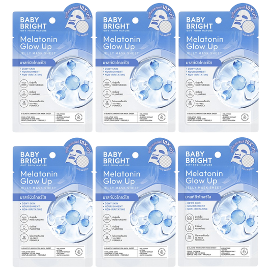 Baby Bright - Melatonin Glow Up Jelly Mask Sheet 25g. (Pack of 6)