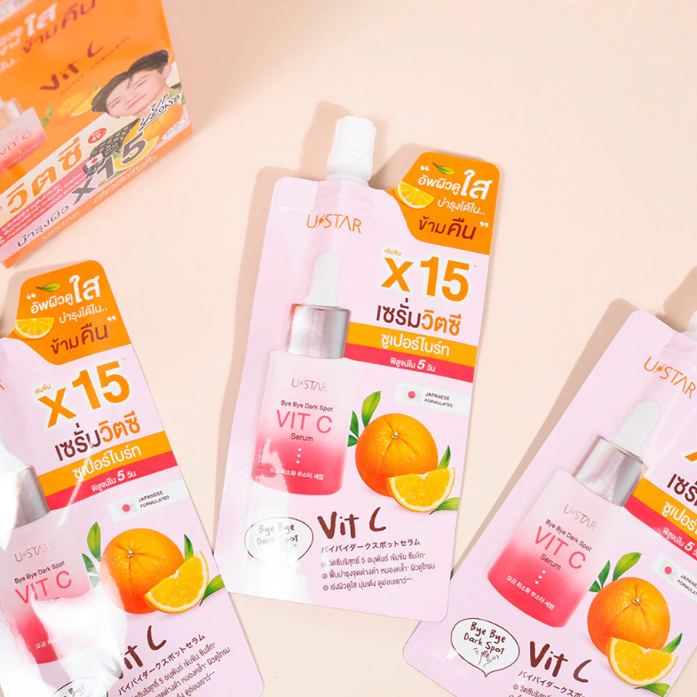 U-Star - Bye Bye Dark Spot Vit C Serum 8g. (Pack of 3)