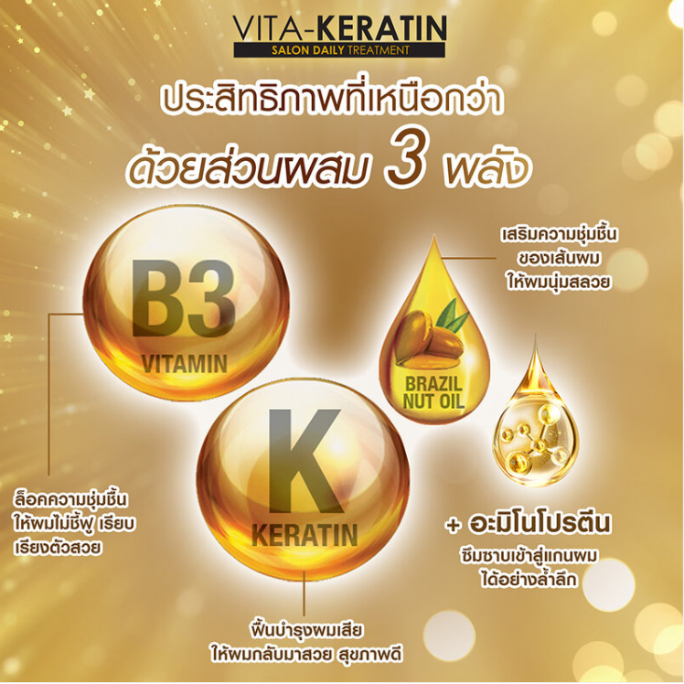 Vita Keratin - Treatment Salon Daily Silky Straight 250ml.