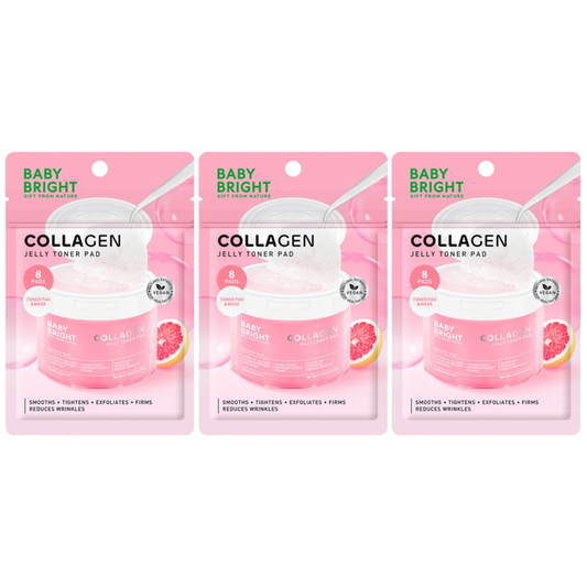 Baby Bright - Collagen Jelly Toner Pad 8Pads 33ml. (Pack of 3)