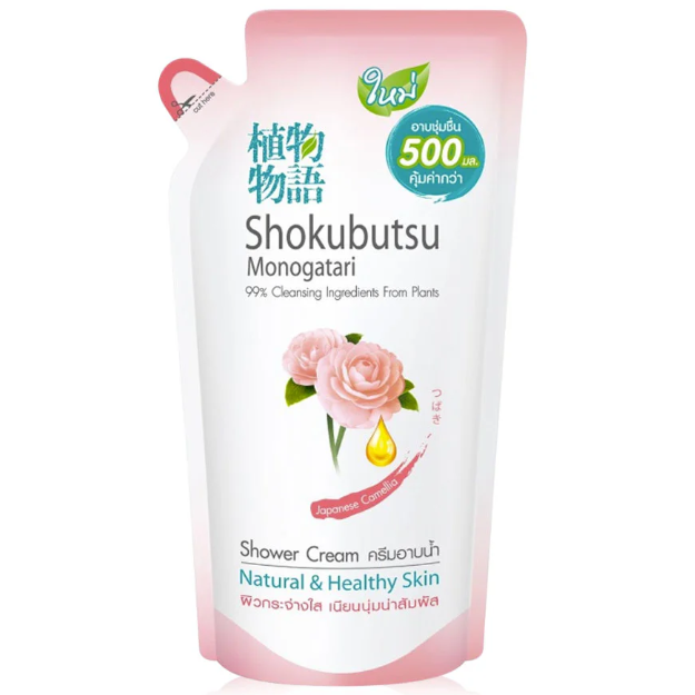Shokubutsu - Monogatari Japanese Camellia Shower Cream Refill 500ml.