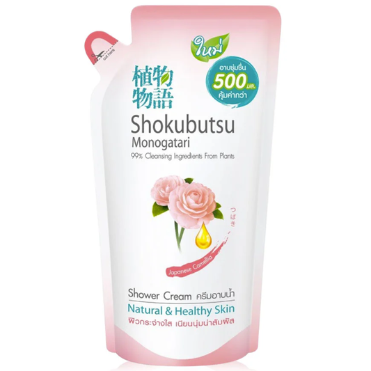 Shokubutsu - Monogatari Japanese Camellia Shower Cream Refill 500ml.