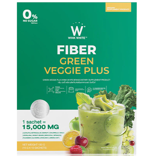 WinkWhite - Fiber Green Veggie Plus 15g. (10 Sachets)