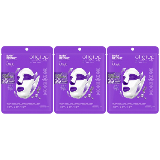 Baby Bright - Oligiup 3D Lifting Full Face Net Gel Mask 39g. (Pack of 3)