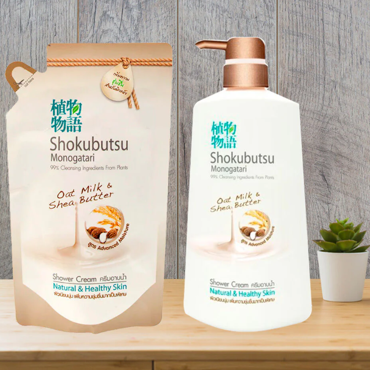 Shokubutsu - Monogatari Oatmilk And Shea Butter Shower Cream 500ml.