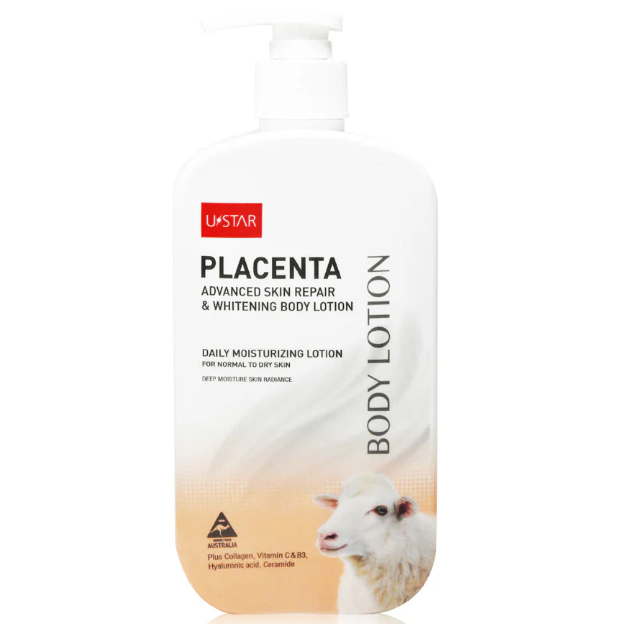 U-Star - Placenta Advanced Skin Repair & Whitening Body Lotion 400g.