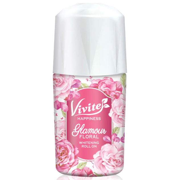 Vivite - Happiness Glamour Floral Whitening Roll On 20ml. (Pack of 2)