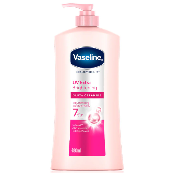 Vaseline - Healthy Bright Lotion UV Extra Brightening Gluta Ceramide 480ml.