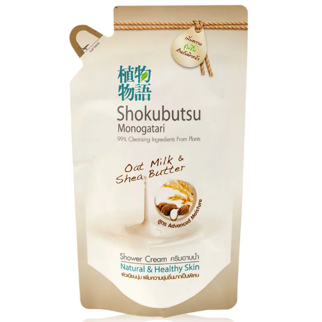Shokubutsu - Monogatari Oatmilk And Shea Butter Shower Cream Refill 500ml.