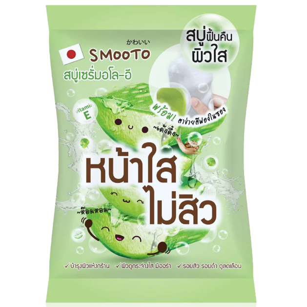 Smooto - Aloe-E Acne White Serum Soap 60g. (Pack of 3)