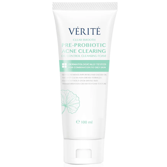 Verite - Clear Smooth Pre-Probiotic Acne Clearing Oil Control Cleansing Foam 100ml.
